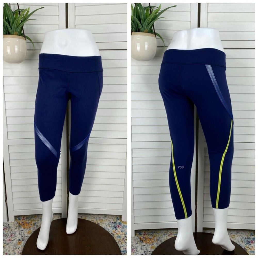 Splits 59 Nova Trailblazer Blue Capri Reflective Leggings Athletic Pants Size‎ L